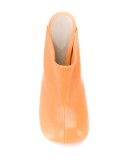 sculptural 105mm leather mules