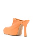sculptural 105mm leather mules