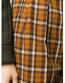 checked straight-leg trousers