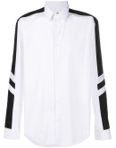 side stripe long-sleeved shirt 