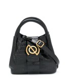 crocodile embossed mini bag 