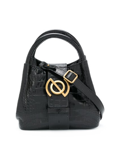 crocodile embossed mini bag 