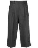 wide-leg checked shorts
