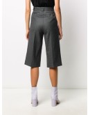 wide-leg checked shorts