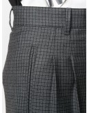wide-leg checked shorts