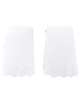 lace-trimmed cuffs