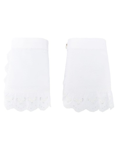 lace-trimmed cuffs