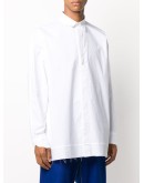 long-sleeved frayed shirt