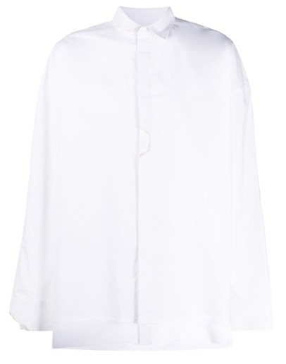 long-sleeved frayed shirt