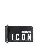 logo print clutch bag