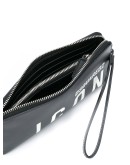 logo print clutch bag