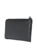 logo print clutch bag