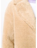 faux fur long-length coat