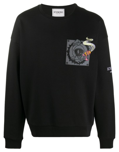 embroidered logo cotton sweatshirt