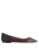 Romy glitter-effect ballerina shoes