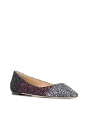 Romy glitter-effect ballerina shoes