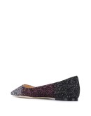 Romy glitter-effect ballerina shoes