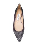 Romy glitter-effect ballerina shoes