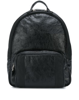 cracked leather backpack