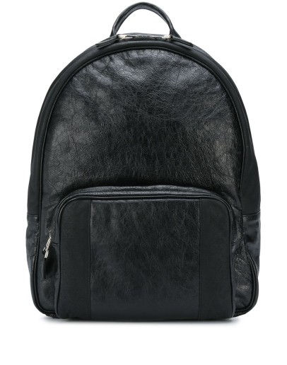 cracked leather backpack