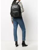 cracked leather backpack