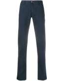 plain slim-fit chinos
