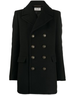 double-breasted peacoat