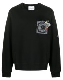 contrast pocket sweatshirt