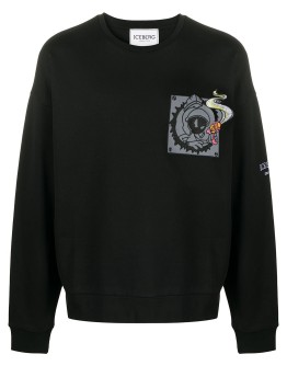 contrast pocket sweatshirt