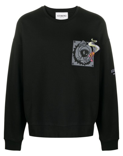 contrast pocket sweatshirt