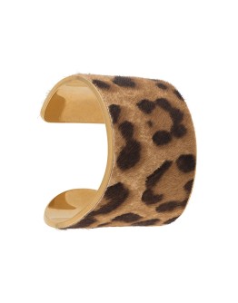 leopard-print cuff bracelet