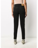 embroidered edge slim-fit jeans 