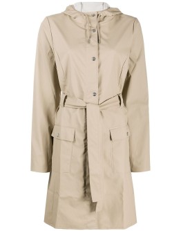 Curve single-breasted raincoat