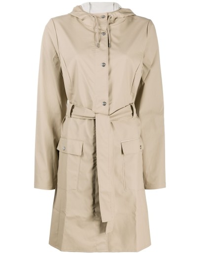Curve single-breasted raincoat