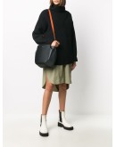 contrast strap bucket bag