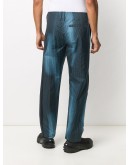 high-waisted striped trousers