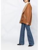 single-breasted shearling-lined coat