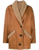 single-breasted shearling-lined coat