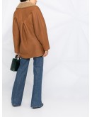 single-breasted shearling-lined coat