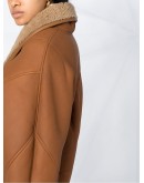 single-breasted shearling-lined coat