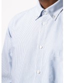 pinstripe button-down shirt
