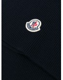 logo-patch virgin wool scarf