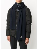 logo-patch virgin wool scarf