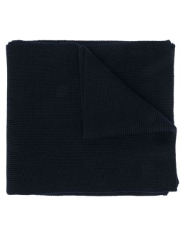 logo-patch virgin wool scarf