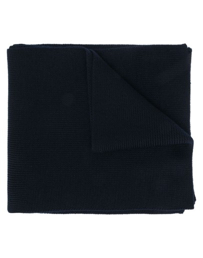 logo-patch virgin wool scarf