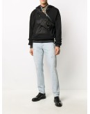 ripped straight-leg jeans
