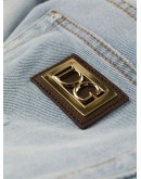 ripped straight-leg jeans