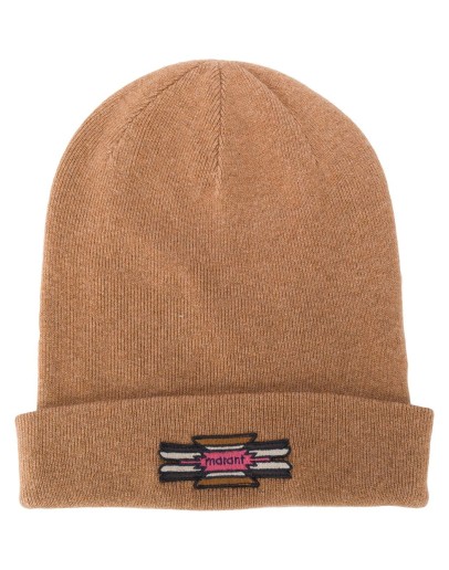 logo-patch knitted beanie