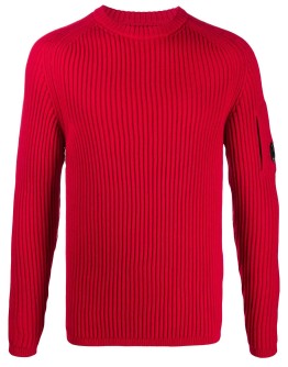 ribbed round-neck jumper