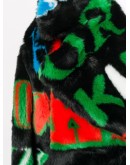 graphic-print single breasted coat 
